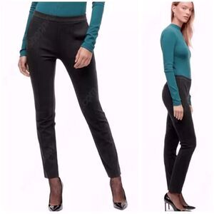 Wilfred aritzia charcoal gray skinny ponte trouser ankle pants high rise size 2